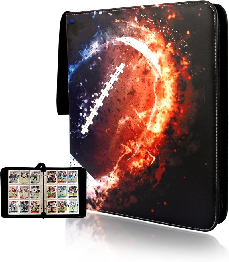 CDROPS Card Binder Compatible with Football Card, Trading Card, MTG and Other TCG, Fits 900 Cards with 50 Removable Pages, Card Holder Collector for Standard Size Card - Image 1